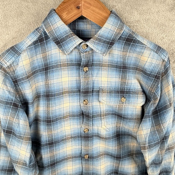 Patagonia Conversion Fjord Flannel Shirt Mens M Blue Cotton Outdoors Casual - Picture 6 of 9